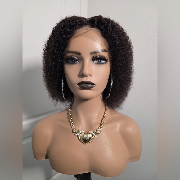 Other - 12” Kinky Curly 13x4 Lacefront Human Hair Wig